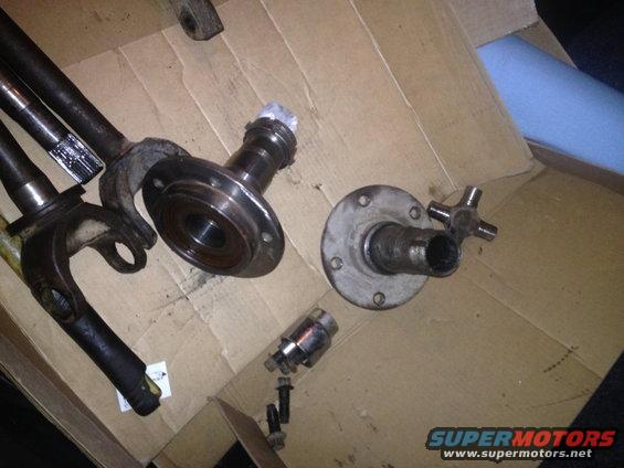 97 F350 spindles drilled to fit dodge knuckle.