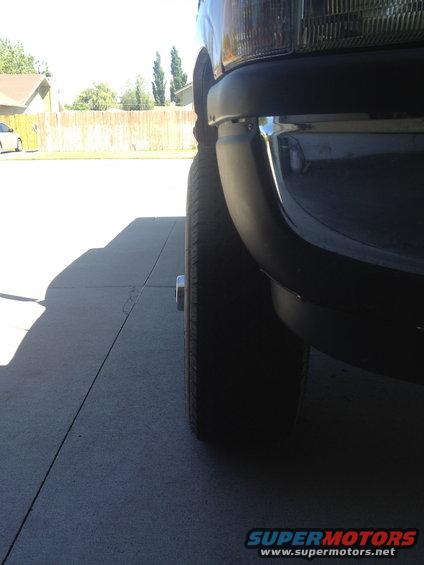 Hub distance outside of wheel/tire.