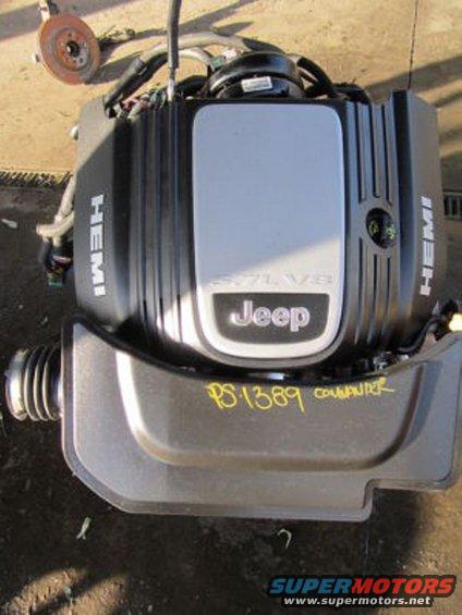 Jeep Hemi engine with "PS 1389 COMPUTER" written on it