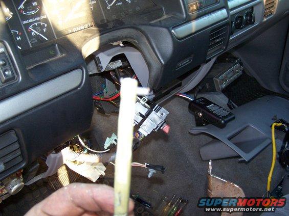 1995 Ford Bronco interior dashboard wiring and steering column components