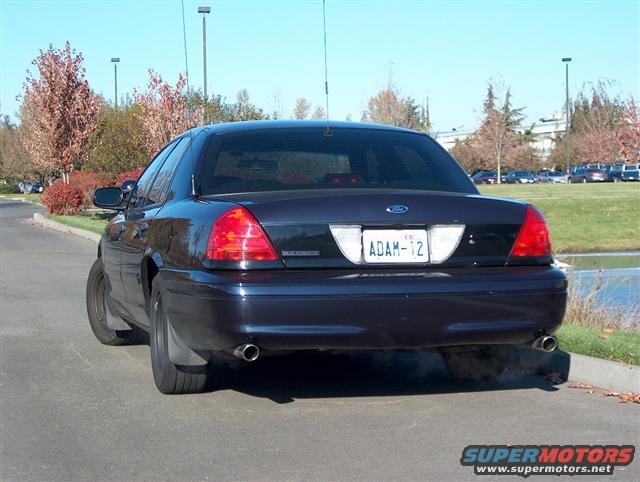 2001 Ford Crown Victoria rear view with license plate ADAM-12