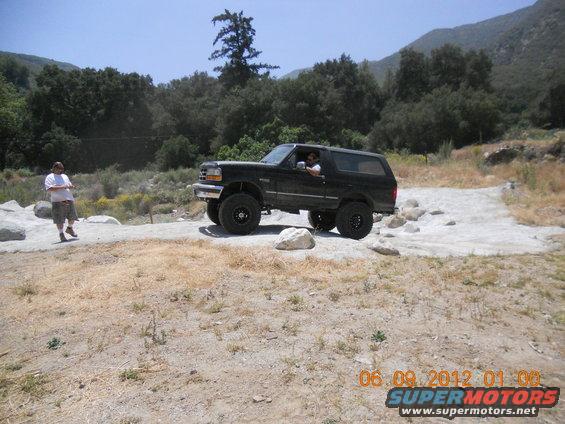Black 1992 Ford Bronco off-road