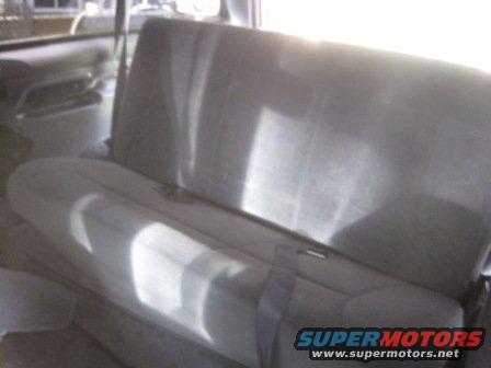 Interior rear seats and seatbelts