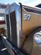 1959 Kenworth W900A - Close-up of a truck's front end, the grille and a portion of the fender.