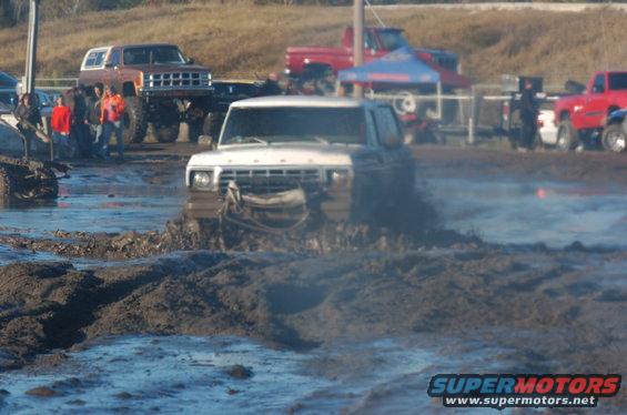 1978 Ford Bronco front view in mud