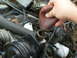 Before disconnecting the lines from any pump, I remove most of the PS fluid.

http://www.fordparts.c...