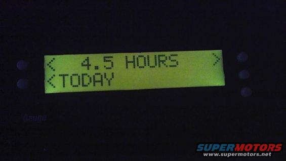 Digital display reads "< 4.5 HOURS >" and "< TODAY >"