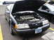 1992 Ford Taurus - A 1992 Ford Taurus SHO is displayed with its hood open, revealing the engine. Another black car is visible to the right.