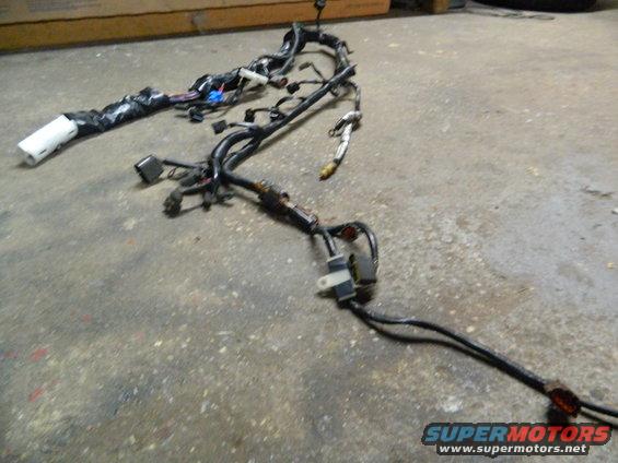 Engine wiring harness on concrete floor