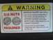 2003 Ford Crown Victoria - A humorous warning sticker is affixed, humorously referencing "BIG NUTS" and extreme vehicle performance.