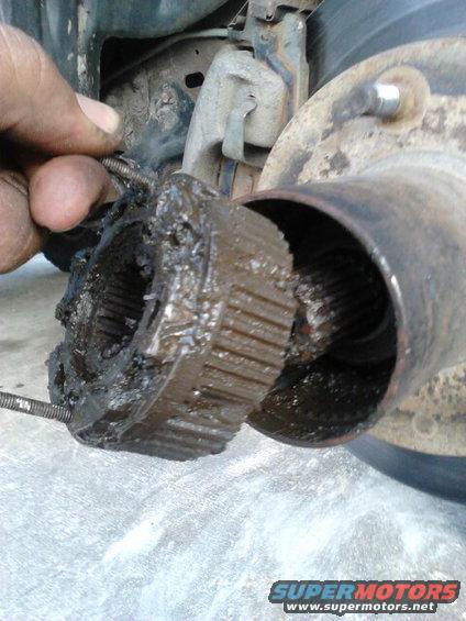 Place 2 of the cap bolts back in a good number of threads. use them to help pull it out. my lockout being slightly damaged made it very tricky to get out.