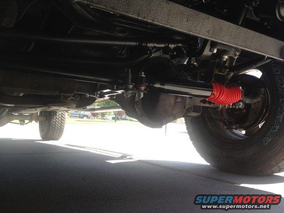 97 Dodge 2500 Cummins with 98-99 HD steering-Skyjacker dual steering stabilizer kit.