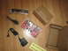 1963 Ford Falcon - Unboxed APC computer components are laid out on a wood-grain surface.