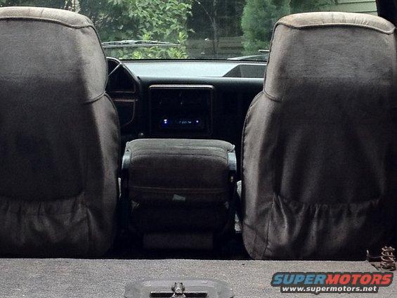 Rear of seats in