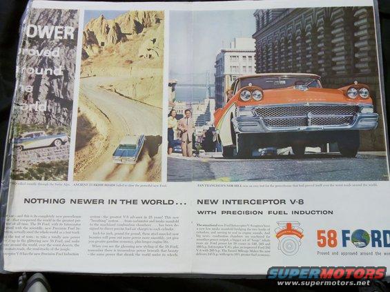 Orange 1958 Ford Fairlane 500 Skyliner on a San Francisco hill, with a second Ford in the background