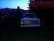 1967 Ford F-250 - Front view of a 1967 Ford F-250 truck under a twilight sky.