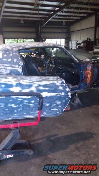 1973 Chevrolet Camaro 3q-front view, bodywork in progress