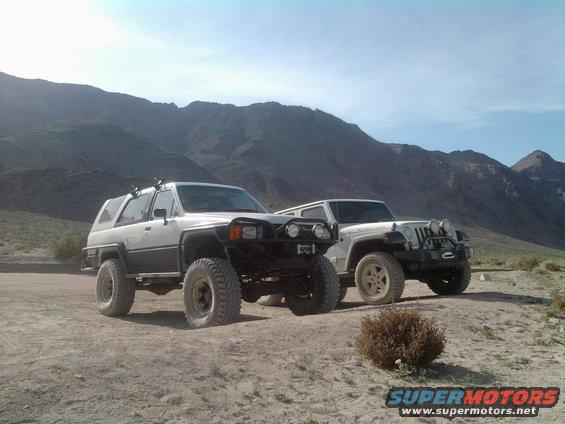 1985 Toyota 4Runner and Jeep Wrangler in desert