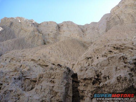rock formations under a clear blue sky