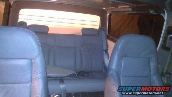 Gray leather seats and interior panels of a vehicle