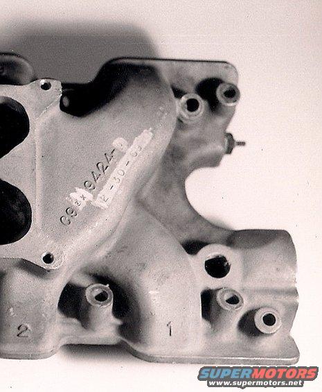 Intake manifold with casting numbers C9ZX 9424-A and 12-30-69