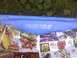 2003 Ford Crown Victoria - METCO logo is visible on blue material covering grocery advertisements.