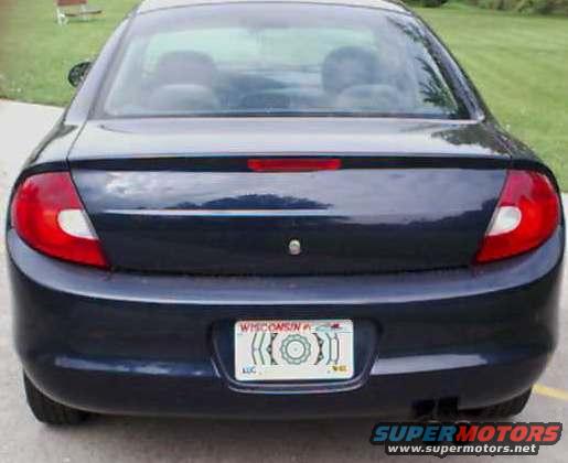 2000 Dodge Neon sedan rear view with Wisconsin license plate