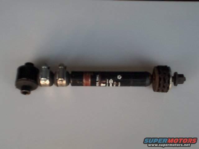 Tie rod end with visible text and red stripe