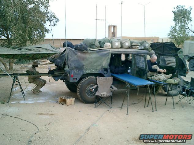 hummer_bed_small.jpg Home Sweet home for first couple weeks in Iraq