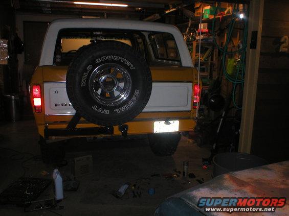 1978 Ford Bronco rear with spare tire mounted externally