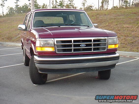 Maroon 1993 Ford Bronco front view