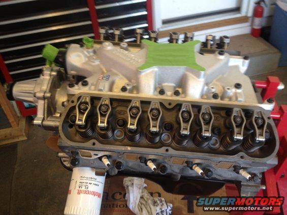 65 Mustang 302 non EGR Edelbrock Performer Intake on w/ ARP intake bolts