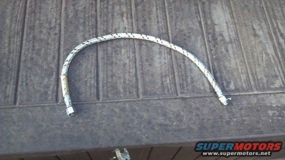 24" flexible oil line.  I went with the braided steel line as the discharge side of the compressor can get very hot.