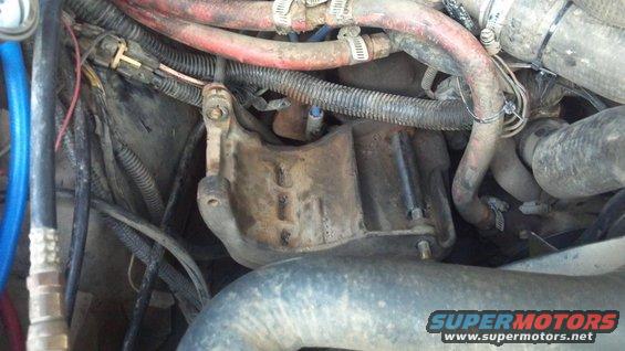 Smog pump bracket.  The round tube will house the bolt on the left, which will be the pivot point for tightening the belt.