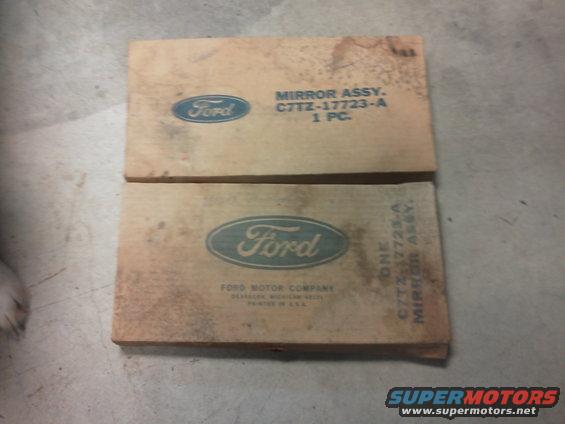 Two Ford mirror assembly boxes, one labeled C7TZ-17723-A