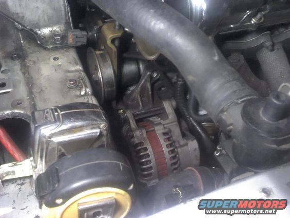 Alternator and pulley system in engine bay