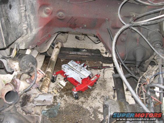 Just finished taking the engine out.