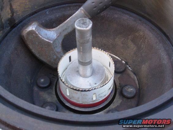 34driver.jpg My largest seal/bearing driver isn't quite big enough, so I'm using the heavy backing plate of this 4" hole saw.  It's a perfect fit.