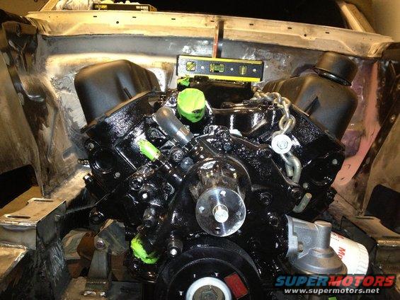 302 motor mounts welded on 65 Mustang
