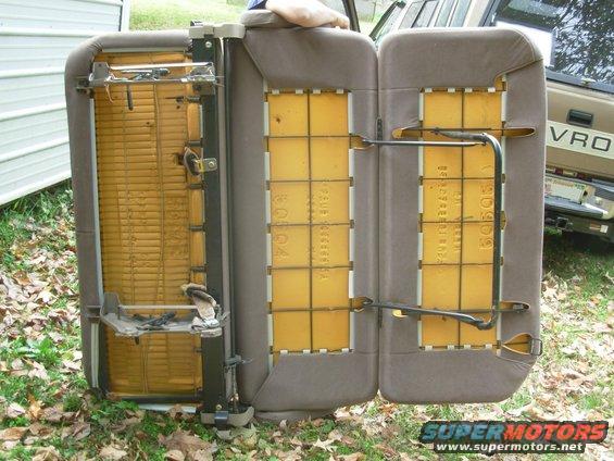 vanbed06.jpg Convertible Bench/Bed from '96E150
140lbs as-is
laid flat: 56&quot;Wx70&quot;L (60&quot;W w/armrests)
min. height w/o floor brackets: 10&quot;