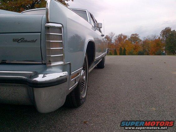 Light blue Lincoln Continental rear quarter panel and taillight