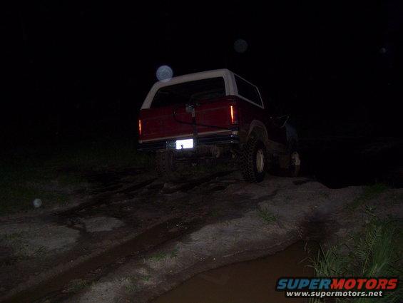 100_1619.jpg My Bronco is buried to the frame rail and has only two wheels touching ground in a DEEP hole at the Wolf River bottoms as soon as you leave the pavement!