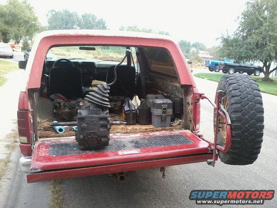 Transmission on the back of the Bronco.  It's tall.