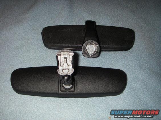 mirror1.jpg a closer shot of the different mount styles. with a small soaked towel as a heat sink on the outside of the glass, i used a triple jet lighter to gently warm up the mount pellet on the inside. it let go after the glue started to smoke a bit 

