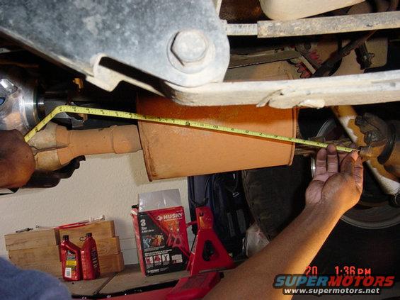 Taking a measurement for the rear driveline