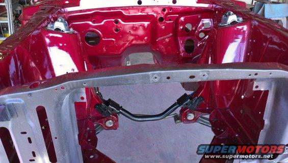 I later decided to paint the core support red as well.