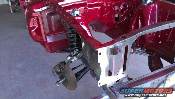 Suspension, except spindle is all knew.  100%.  No "Shelby Mod" lowering.  Not because I dislike the mod.  I love it.  However, living in San Antonio a lowered suspension is a bad idea.  We have rough roads and high speed limits.  So it is going back mostly stock.  Roller spring perch.  The rest is bone stock .