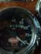 2003 Peterbilt 379 - Close-up of a Peterbilt dashboard gauge showing mileage and speed.