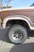 Rust in left front fener well