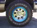 1979 Ford Ranchero - A close-up view of a custom wheel and tire assembly on a vehicle.